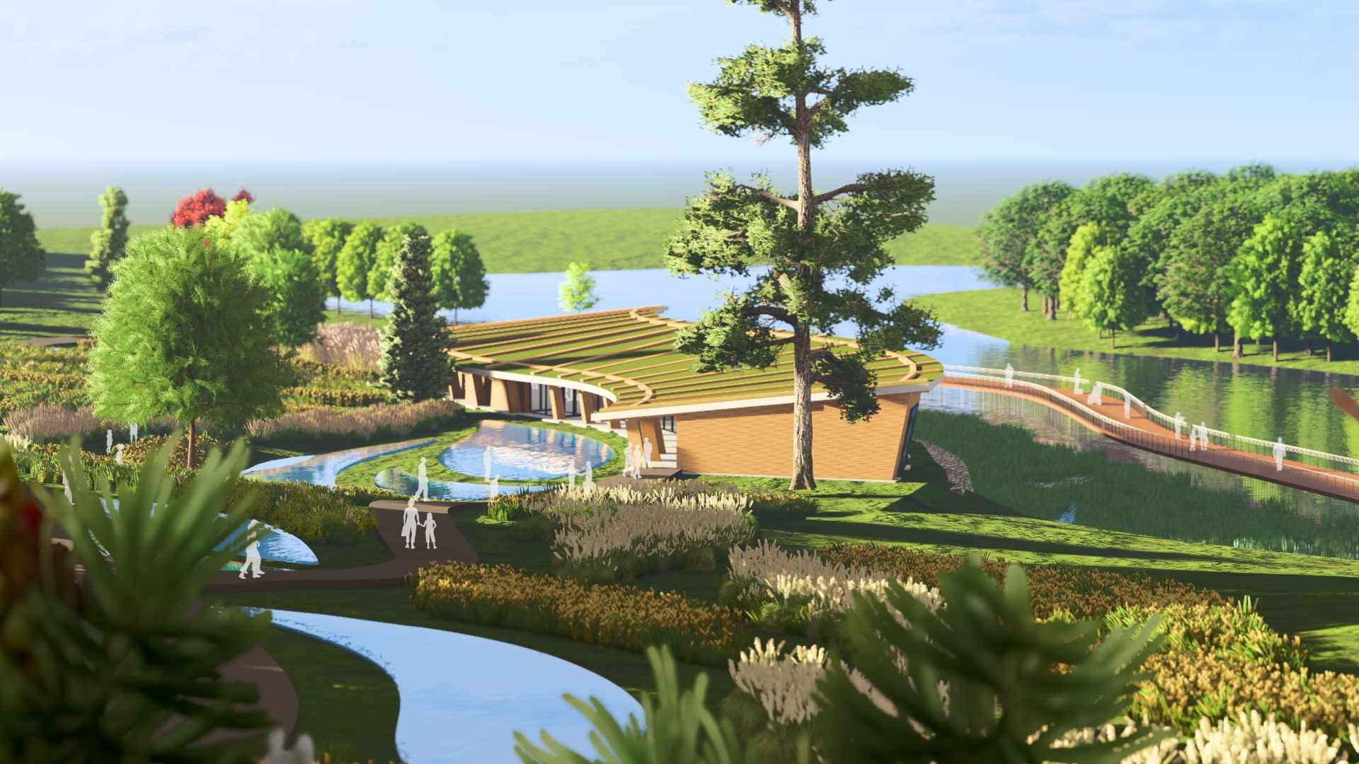 Long shot of Lakeview site